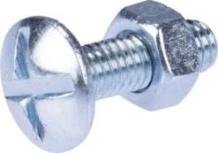 Boulon Poêlier Tête Ronde Large Fendu En Croix Zingué PGB "VP001006000103" De 6 X 10