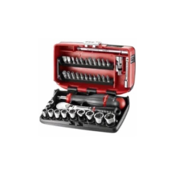 Coffret Cliquet Et Douilles 1/4" 6 Pans Métriques FACOM "RL.NANO1PB" De 38 Pièces Nano