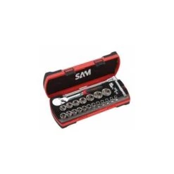 Coffret De Douilles Et Cliquet De Chantier étanche Carré De 1/2" SAM "75-SHC23Z" De 23 Pièces