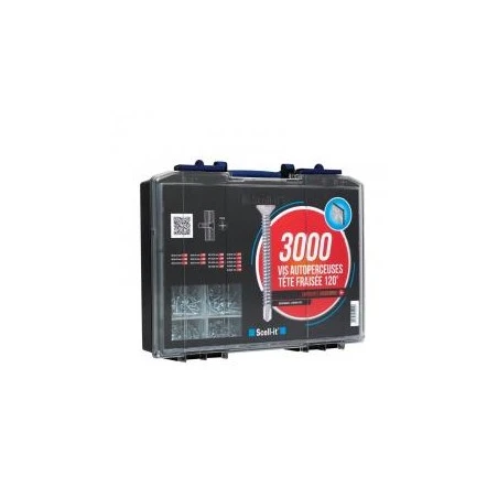 Coffret de vis autoperceuse à tête fraisée SCELL-IT "COF004-TFC" de 3000 vis Coffret De Vis Autoperceuse à Tête Fraisée SCELL-IT "COF004-TFC" De 3000 Vis -GUILLEMARRE BOUTIQUE coffret de vis autoperceuse a tete fraisee scell it cof004 tfc de 3000 vis