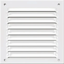 Grille De Ventilation Métallique à Persienne Blanc AUTOGYRE "581515" De 150 X 150 M/m
