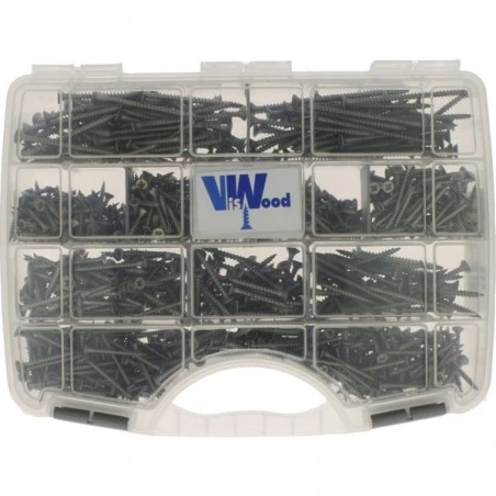 Malette de 1055 vis agglo tête fraisée pozi en inox A2 VISWOOD "WOODPACK05" Malette De 1055 Vis Agglo Tête Fraisée Pozi En Inox A2 VISWOOD "WOODPACK05" -GUILLEMARRE BOUTIQUE malette de 1055 vis agglo tete fraisee pozi en inox a2 viswood woodpack05