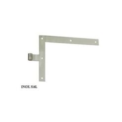 Penture équerre à Gauche Bout Carré BURGAUD "4PE01001G" De 350 X 250 M/m En Inox 316L