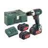 Perceuse Visseuse à Charbon METABO "BS18LT" De 18V - 4ah Avec 3 Batteries