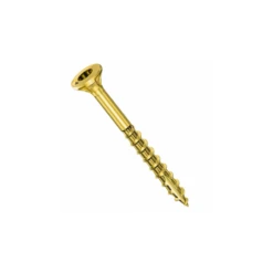 Vis Bois à Tête Fraisée Torx Filetage Partiel Bichromaté Jaune ROCKET De 4 X 70 M/m